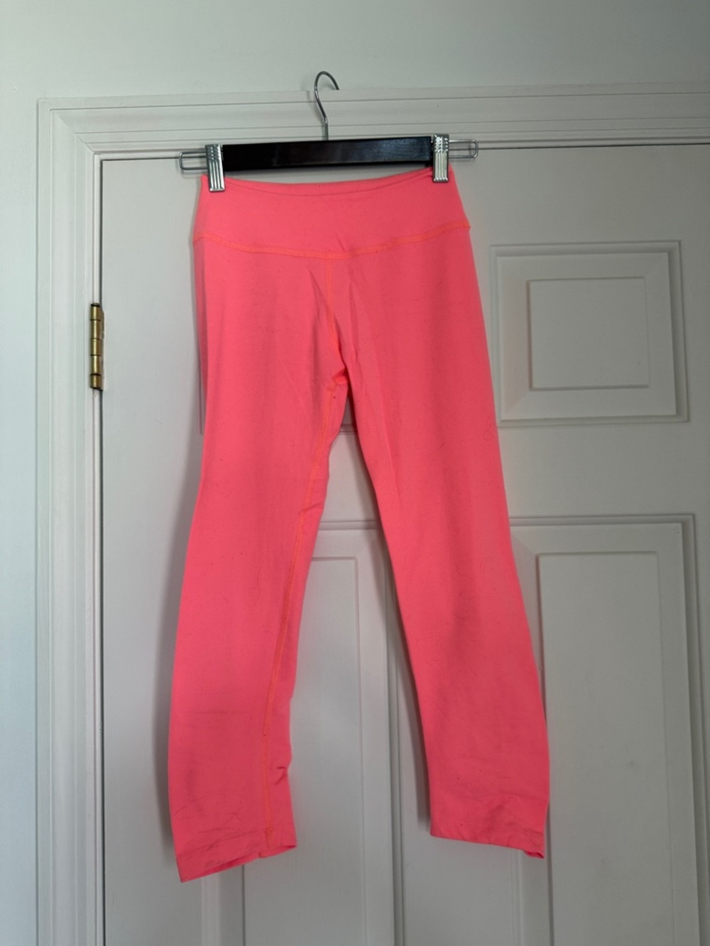 Neon Coral Active Capri Leggings